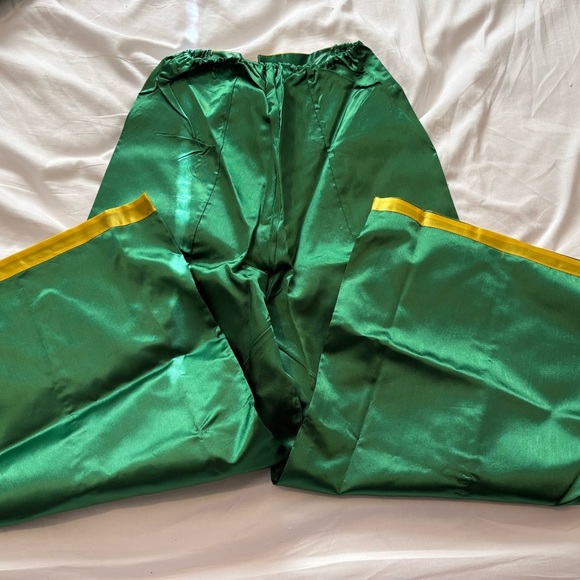 Vtg 1950s Traditional Korean Women's M 8-10 Hanbok 4 Piece Green Embroidered - Picture 11 of 16